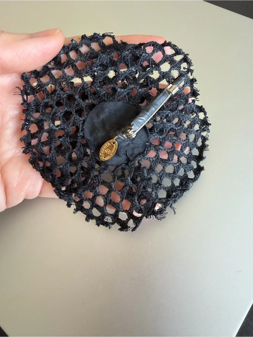 CHANEL Crochet Camellia Brooch
